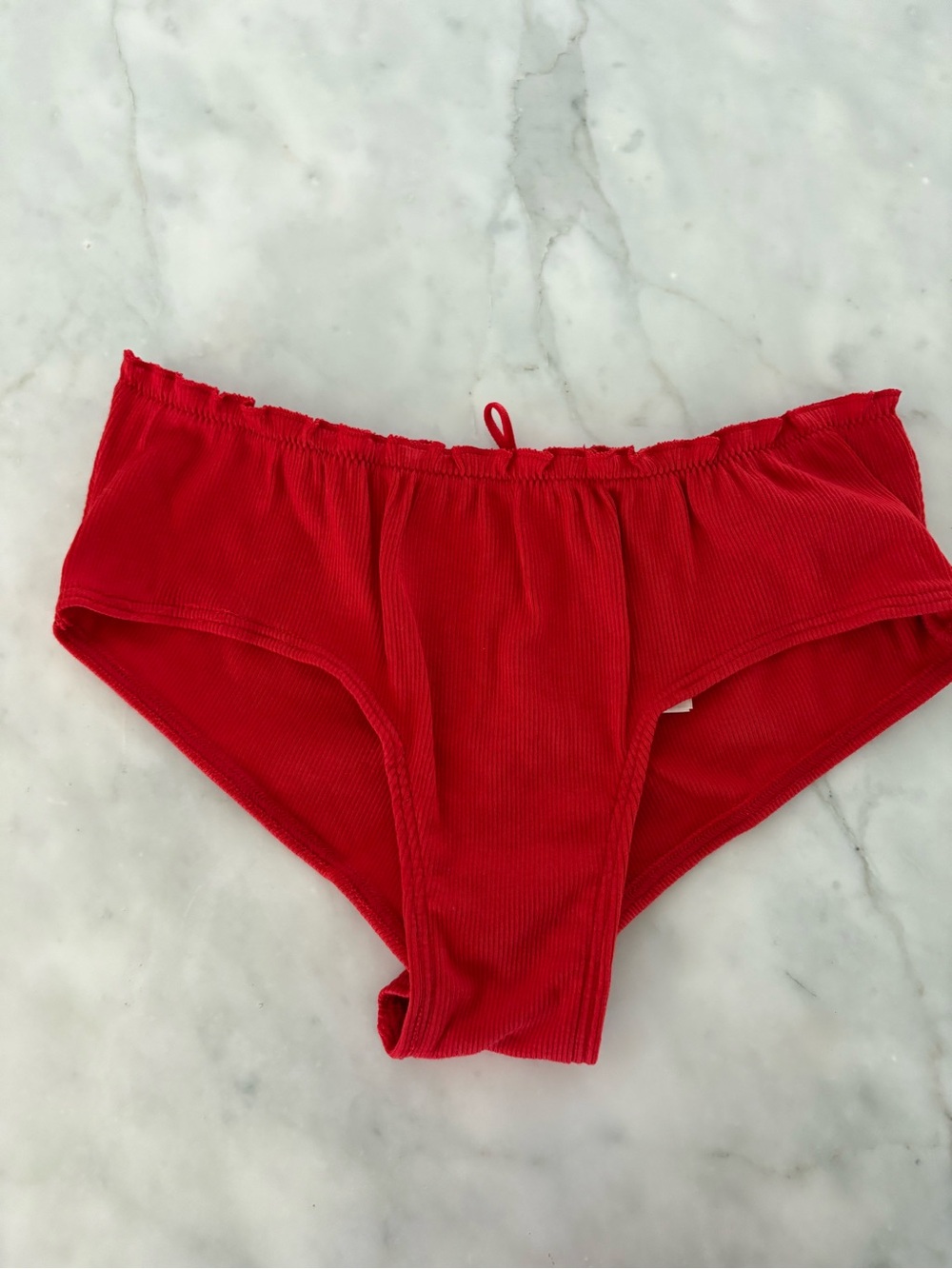 Victoria's Secret Kids Red Ribbed Bikini Bottoms